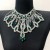 occidental style fashion lady exaggerating color crystal big necklace gem bride wedding necklace