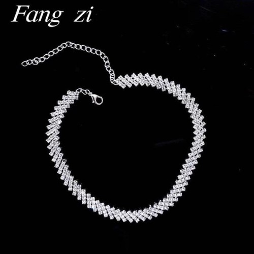 brief fully-jewelled necklace Collar Japan and Korea personality clavicle chain trend fashion necklace