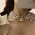 black same style Pearl necklace occidental style retro exaggerating fully-jewelled clavicle chain