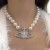 black same style Pearl necklace occidental style retro exaggerating fully-jewelled clavicle chain