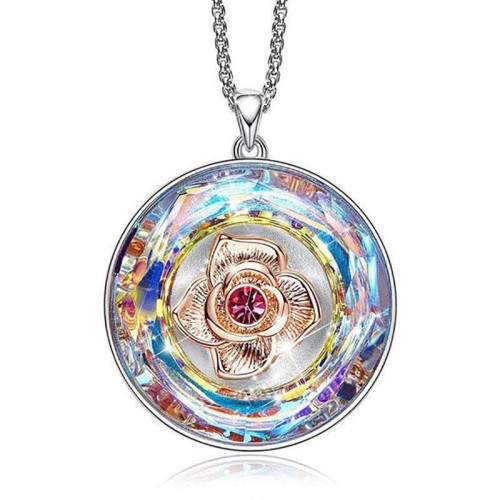   emu rose diamond Alloy fashion brief wind pendant