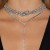 new multilayer long tassel necklace  occidental style Rhinestone clavicle chain