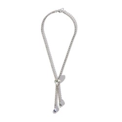 Rhinestone  brief temperament love necklace  drop tassel woman style chain ne..
