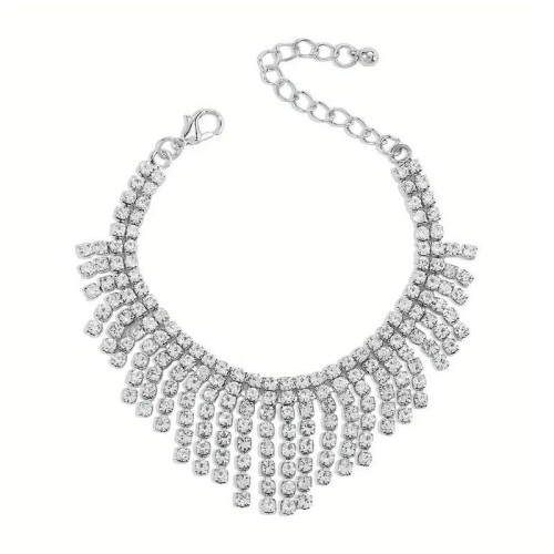 new Rhinestone tassel bracelet  occidental style personality brilliant fully-jewelled  ladyracelet