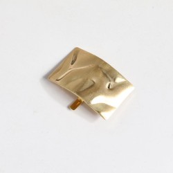 Metal wind brushed ponytail hook rope pin gold silver cold abstract irregular ..