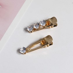 Korea Korean style fashion love zircon hollow samll hair clip head woman
