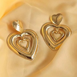 occidental style fashion temperament brief personality love style Earring Hear..