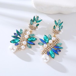 Korean style small fresh style fully-jewelled earrings fashion temperament Pea..