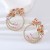 occidental style exaggerating earrings fashion embed colorful diamond temperament personality Round high Earring