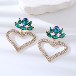 occidental style earrings personality love Alloy diamond ear stud temperament ..