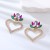 occidental style earrings personality love Alloy diamond ear stud temperament high exaggerating earrings