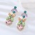 occidental style fashion earrings woman personality embed colorful diamond multilayer long style Earring temperam