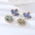 occidental style fashion personality earrings high geometry super ear stud Alloy diamond temperament Ladies