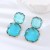  new geometry surface Round earring resin candy colors fashion transparent brief earrings personality ear stud w