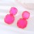  new geometry surface Round earring resin candy colors fashion transparent brief earrings personality ear stud w