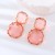  new geometry surface Round earring resin candy colors fashion transparent brief earrings personality ear stud w