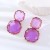  new geometry surface Round earring resin candy colors fashion transparent brief earrings personality ear stud w