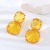  new geometry surface Round earring resin candy colors fashion transparent brief earrings personality ear stud w