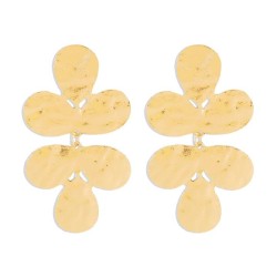 occidental style fashion exaggerating flowers splice earrings  retro Metal three clover earring Alloy Earring