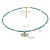 occidental style fashionyk blue crystal beads eyes pendant necklace woman color clavicle chain