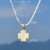 occidental style cross pendant crystal beads necklace woman temperament all-Purpose chain