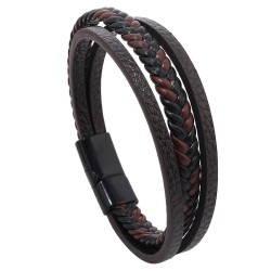 creative brief all-Purpose weave retro leather bracelet occidental style fashi..