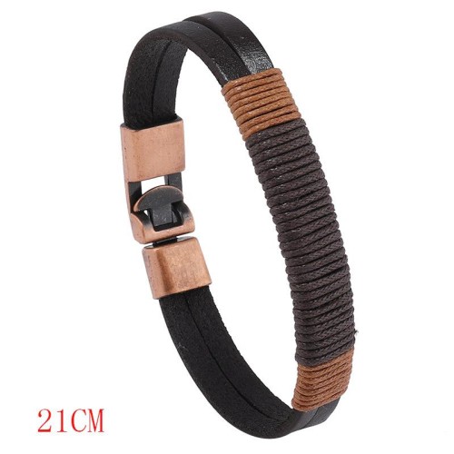 creative brief handmade weave retro Cowhide bracelet occidental style fashion