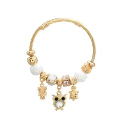 occidental style bangle style bracelet woman owl pendant giftbracelet