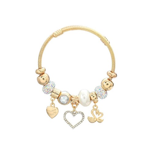occidental style bangle style bracelet woman heart-shaped pendant loversbracelet