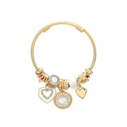 occidental style bangle style bracelet woman Round heart-shaped pendant lovers..