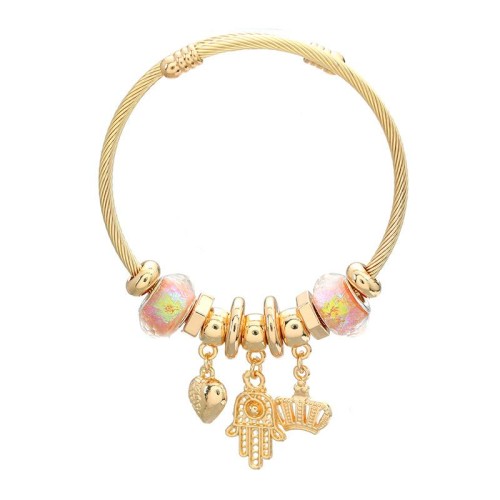 occidental style bangle style bracelet woman crown pendant samll giftbracelet