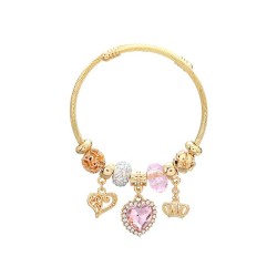 occidental style bangle style bracelet woman crown heart-shaped pendantbracele..