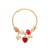 occidental style bangle style bracelet woman crown heart-shaped pendantbracelet