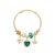 occidental style bangle style bracelet woman crown heart-shaped pendantbracelet
