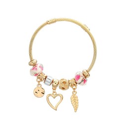 occidental style bangle style bracelet woman Alloy leaves heart-shaped pendant..