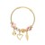 occidental style bangle style bracelet woman Alloy leaves heart-shaped pendantbracelet