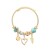 occidental style bangle style bracelet woman Alloy leaves heart-shaped pendantbracelet