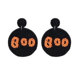occidental style ethnic style earrings handmade beads Round Word boo creative ..