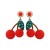 occidental style sweet small fresh fruits cherry diamond beads Alloy style earrings fashion brief samll Earring