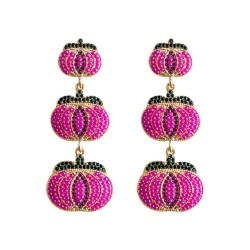 gift earrings creative three layer Alloy beads earrings