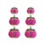  gift earrings creative three layer Alloy beads earrings
