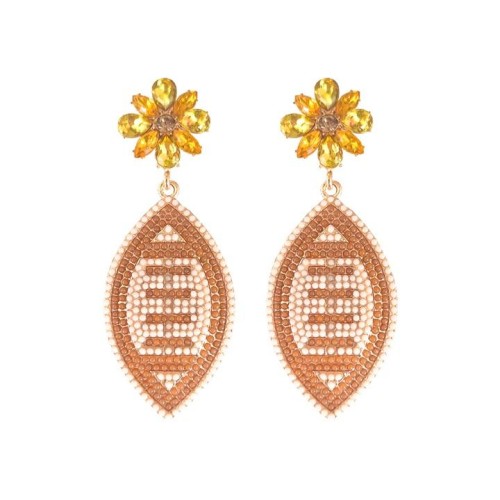 occidental style creative Olives Alloy beads diamond earring leisure sport wind spring