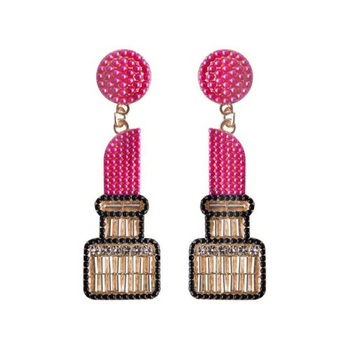 occidental style fashion personality temperament beads Alloy diamond earring exaggerating long style earrings