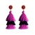 occidental style fashion brief temperament long style three layer tassel earring Bohemia ethnic style