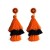 occidental style fashion brief temperament long style three layer tassel earring Bohemia ethnic style