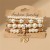 Bohemia bracelet Pearl elasticity Metal starfish tree Pearl pendant bracelet