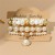 Bohemia bracelet Pearl elasticity Metal starfish tree Pearl pendant bracelet