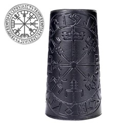 occidental style punk patternPU leather geometry retro rope