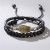 occidental style fashion personality creative weave beads man leather bracelet samll