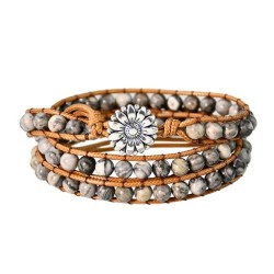 occidental style ethnic style half gem beads bracelet woman handmade weave bra..